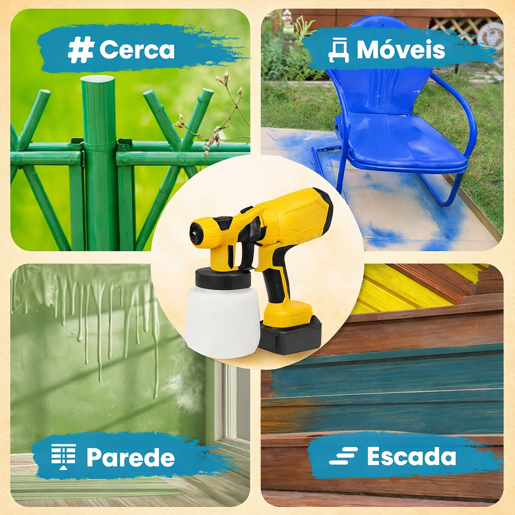 Alta pressão Sem fios Tint Pulverizador com baterias