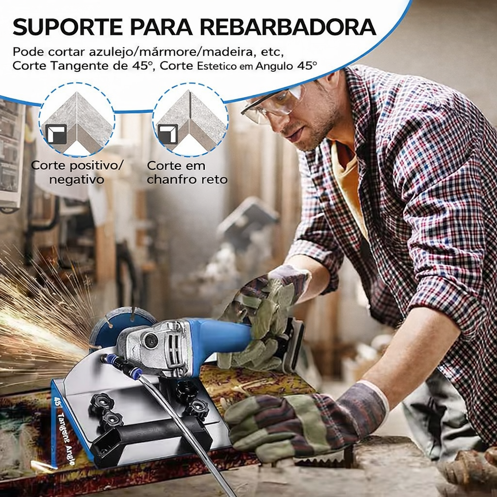 Suporte para rebarbadora angular